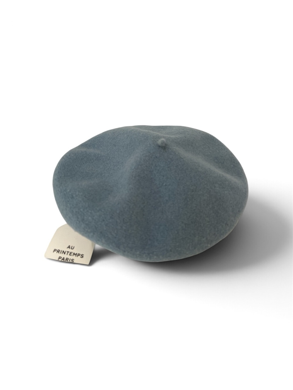 Au Printemps Paris Light Blue 100% Wool French Beret NWT